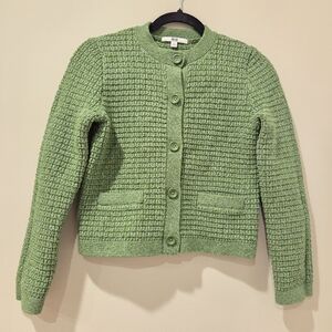 Uniqlo Green Textured Cardigan